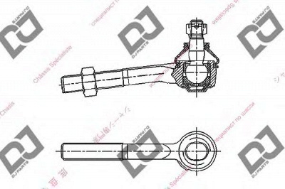 DJ PARTS de1031 -  Наконечник поперечной рулевой тяги